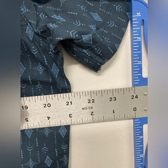 Flag & Anthem Men’s Western Shirt Plaid Snap Button Up Shirt Blue Navy Medium M - Picture 10 of 11